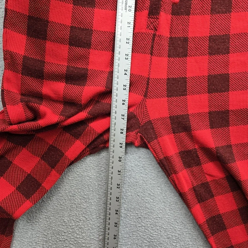 PINK Victoria's Secret Women Sleepwear L Red Thermal Sleep Jumpsuit Pajama Plaid